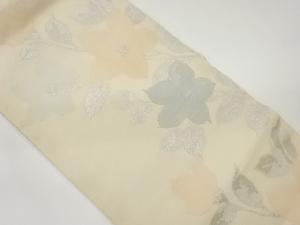 紗 桔梗模様織出し名古屋帯